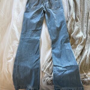 7 For All Mankind Light Blue Dojo Boot Cut Jeans